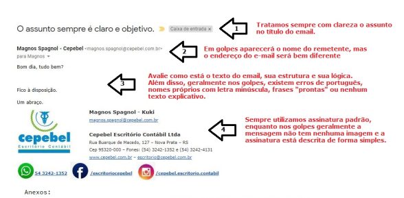 Atenção – Cuidado: golpistas estão enviando e-mails falsos, se fazendo passar por nosso escritório.